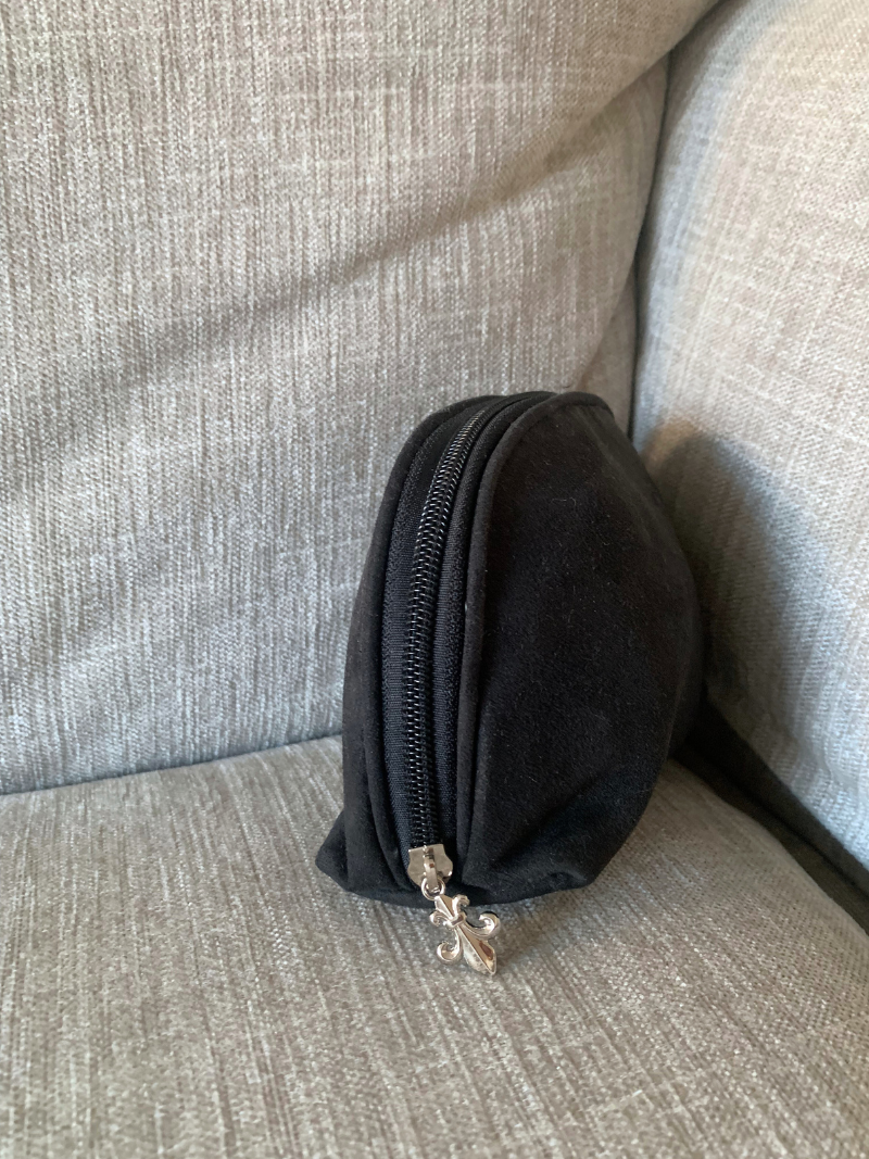 Small Suede Makeup Bag (Black)