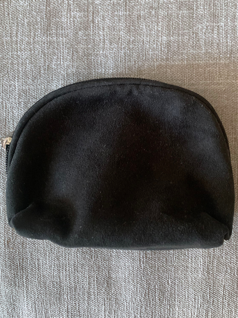 Small Suede Makeup Bag (Black)