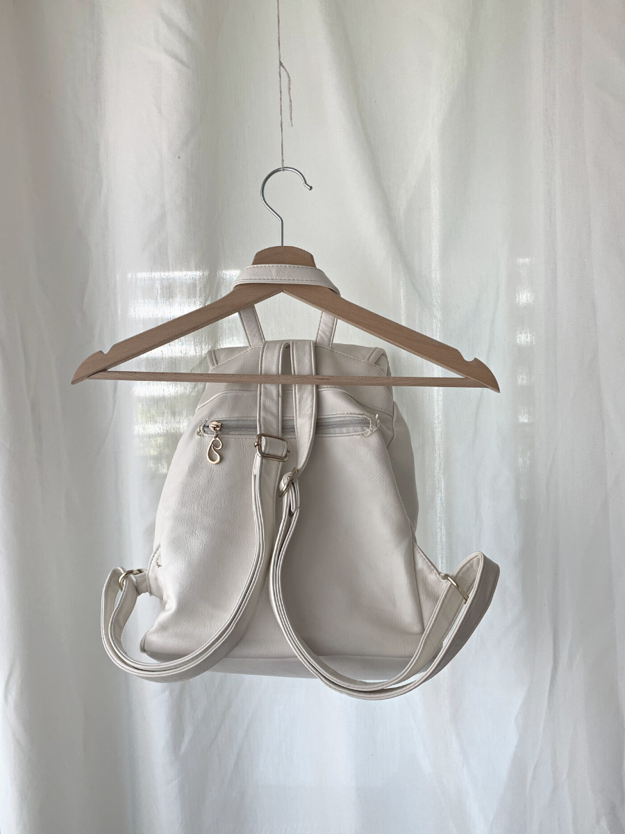 White Backpack Bag