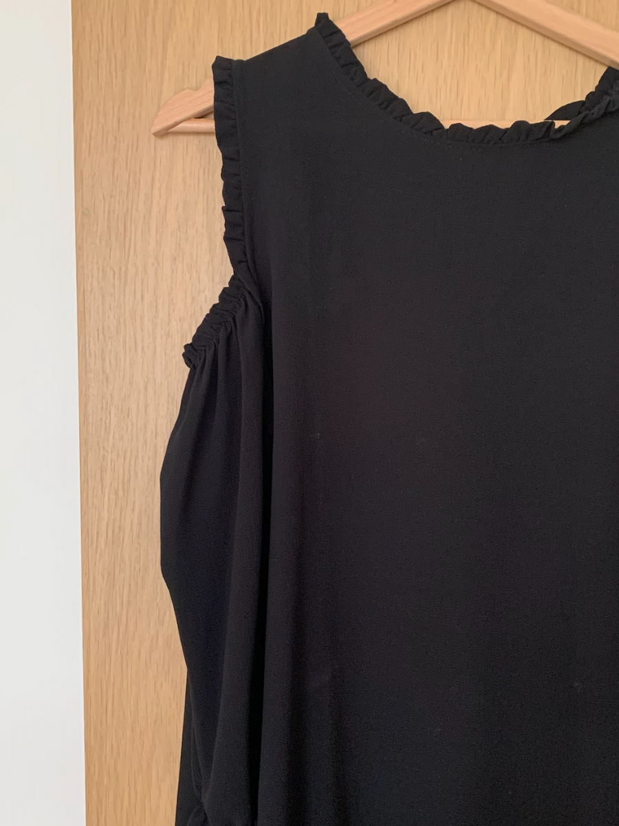 Black Dress with Shoulder Cut Outs
