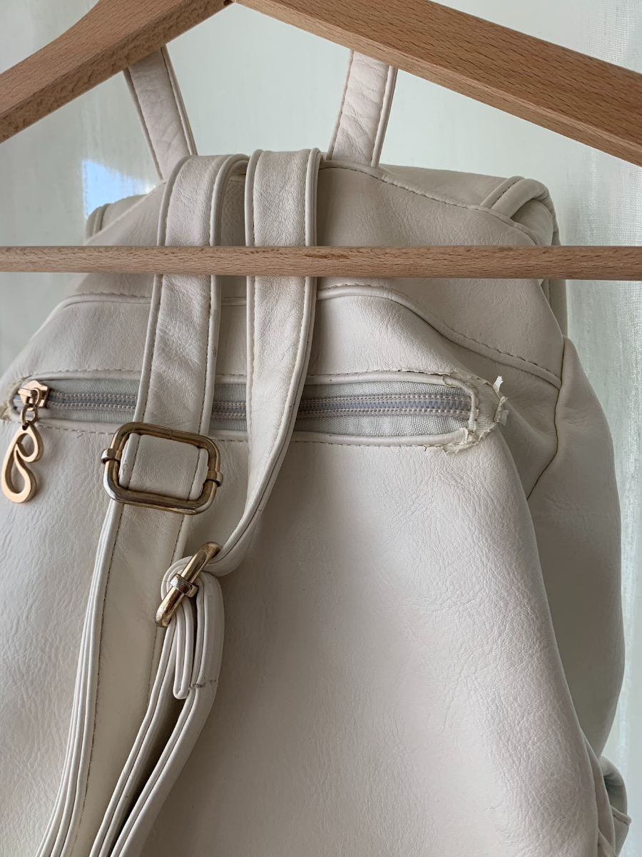 White Backpack Bag