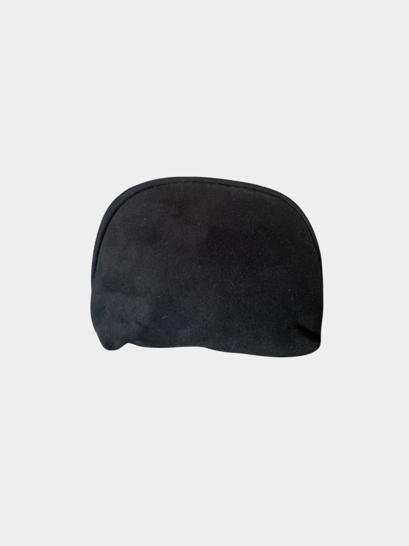 Small Suede Makeup Bag (Black)