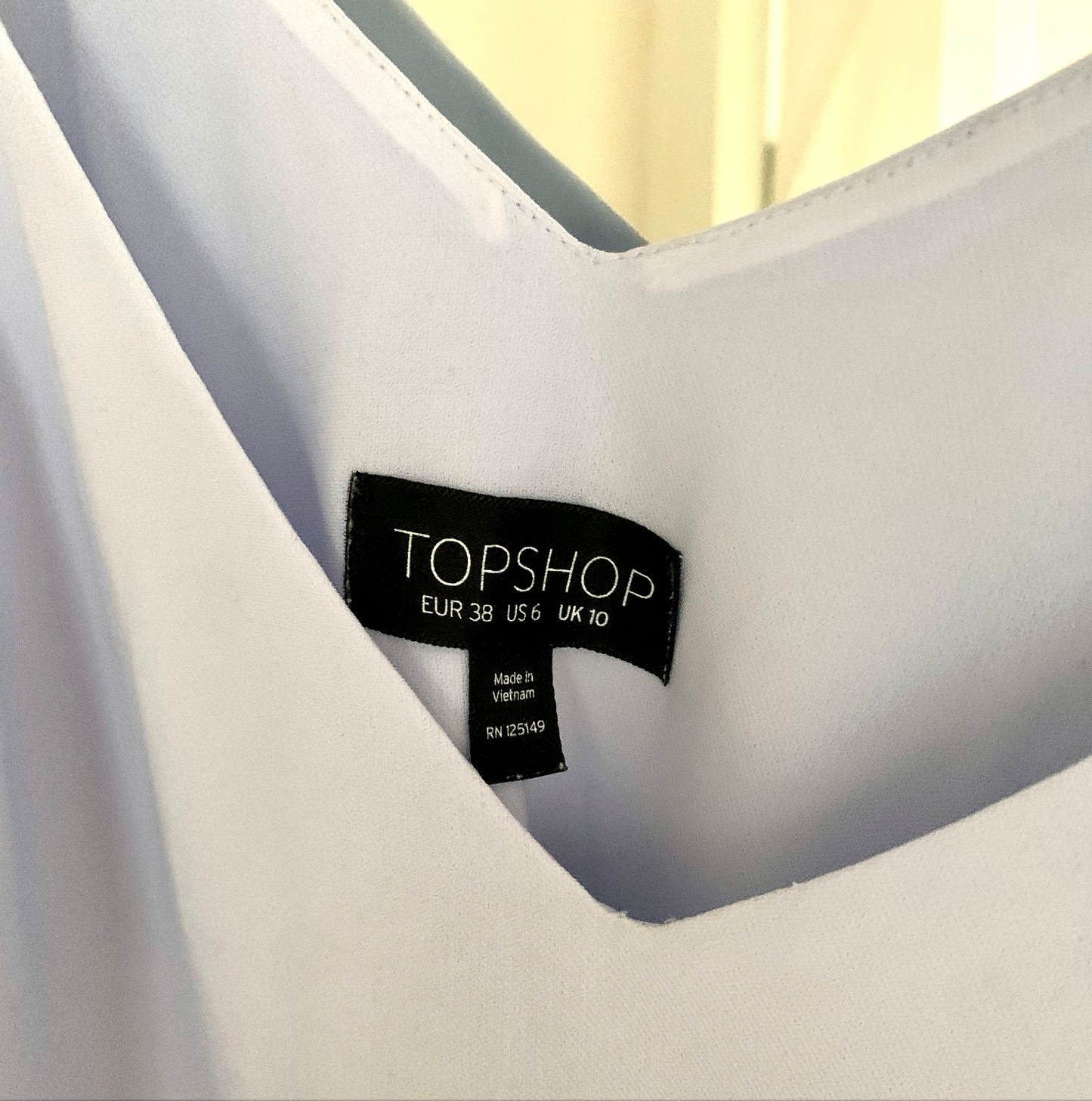 top shop light blue tank