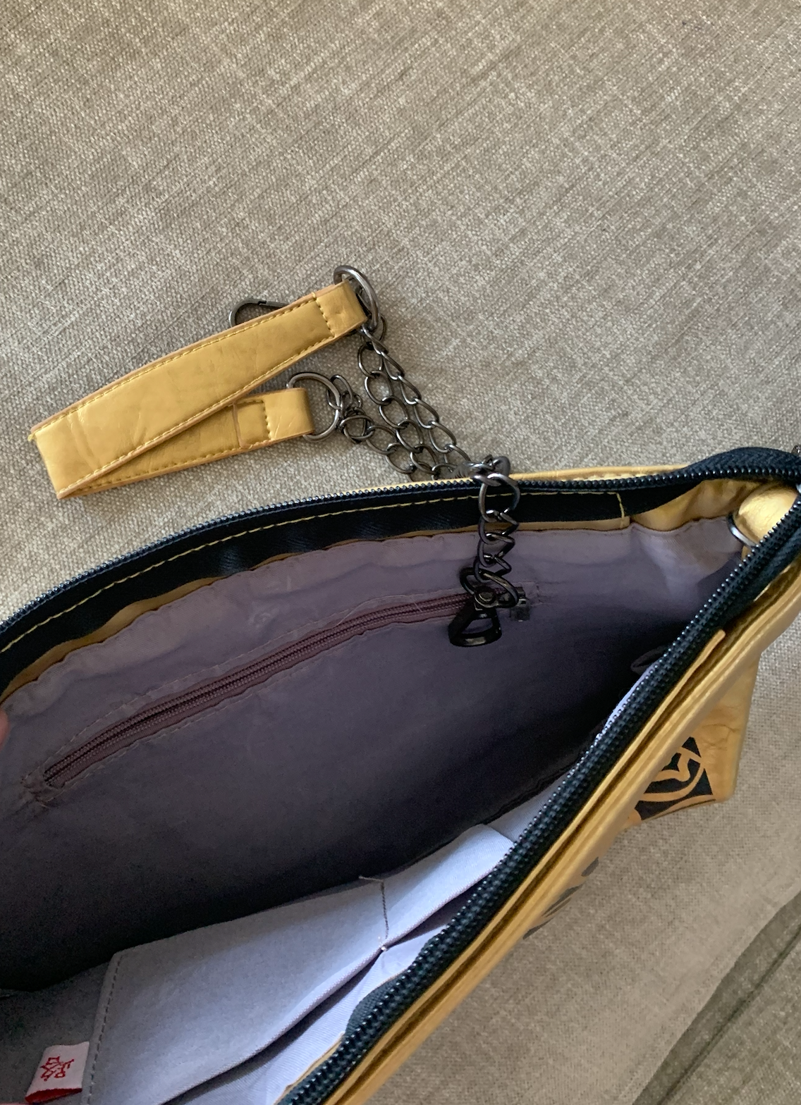 Gold Clutch and Shoulder Bag