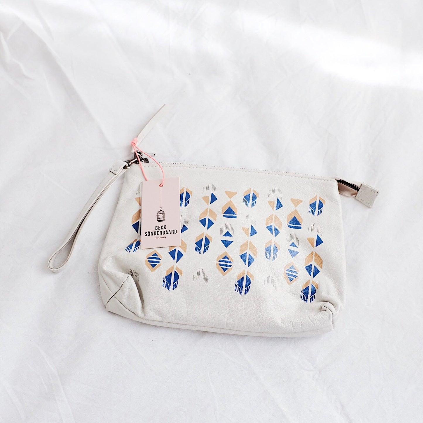 Blue and Tan Leather Pouch by Beck Sondergaard