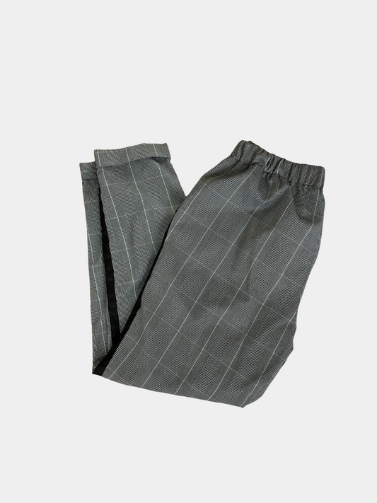 Plaid Trousers w/ Stripe
