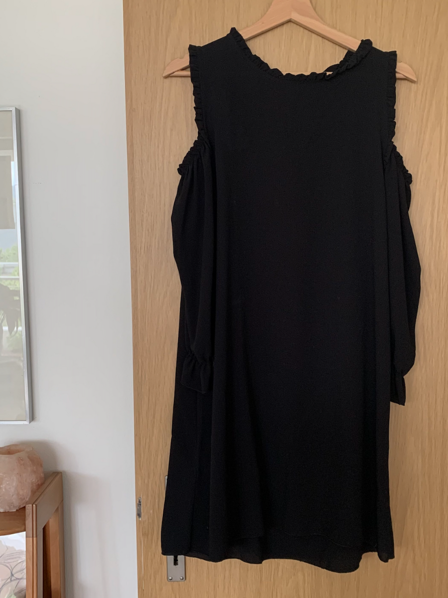 Black Dress with Shoulder Cut Outs