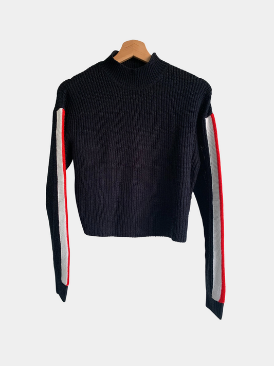 Black Sweater Striped