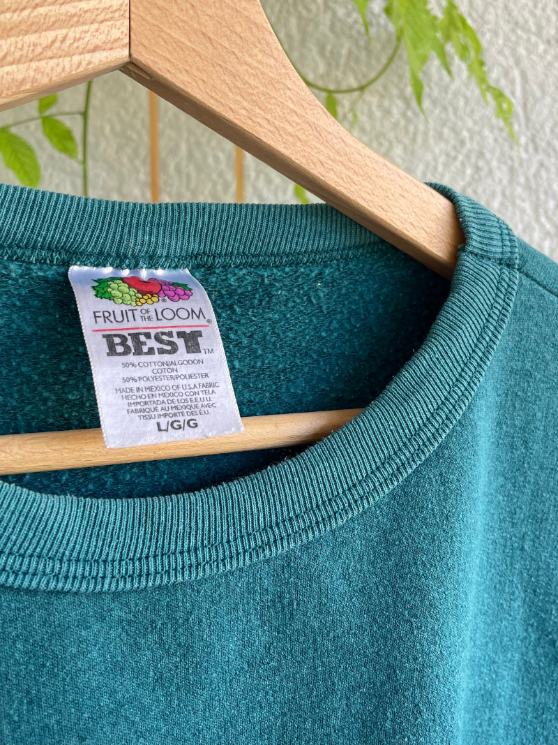 Vintage Teal Fruit of the Loom Sweatshirt