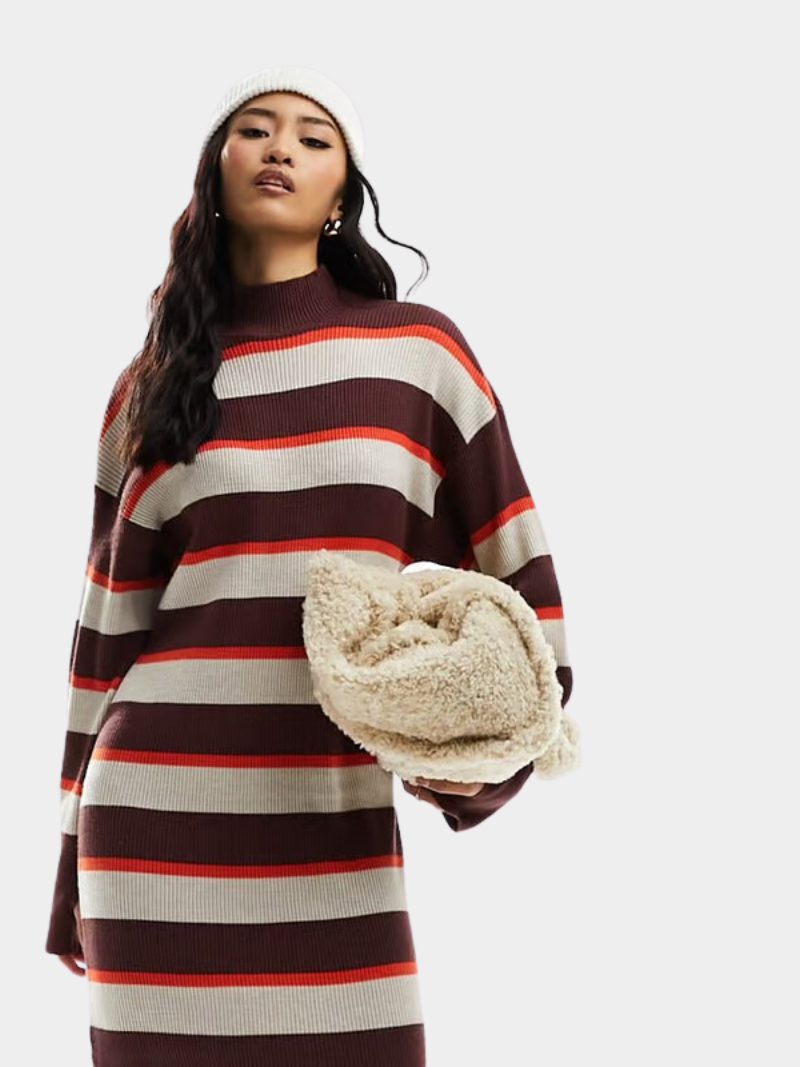 Object (Asos) Knitted High Neck Jumper Dress