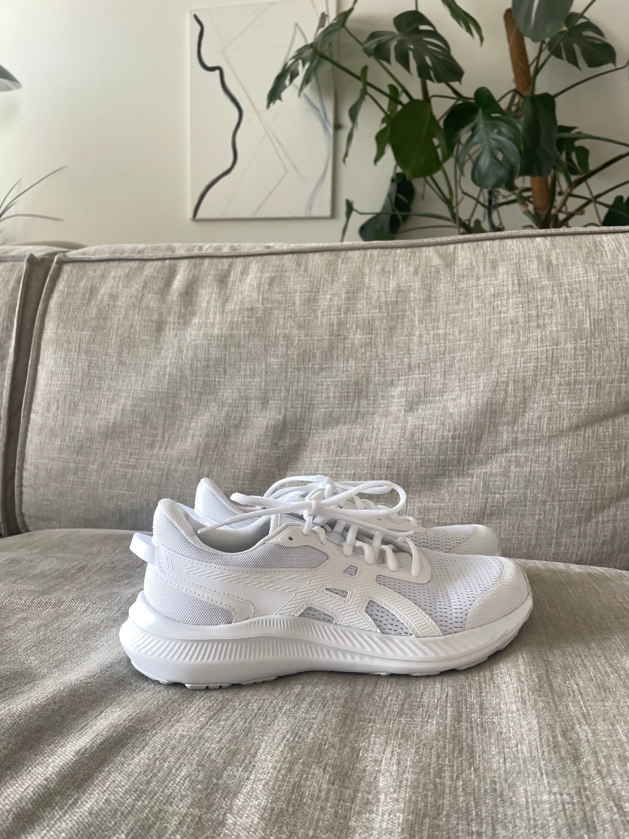 White ASICS Trainers