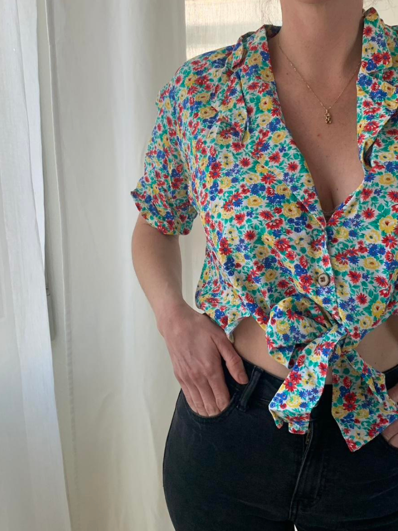 Vintage Floral Blouse