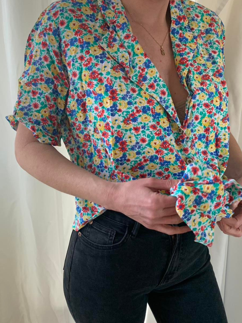 Vintage Floral Blouse