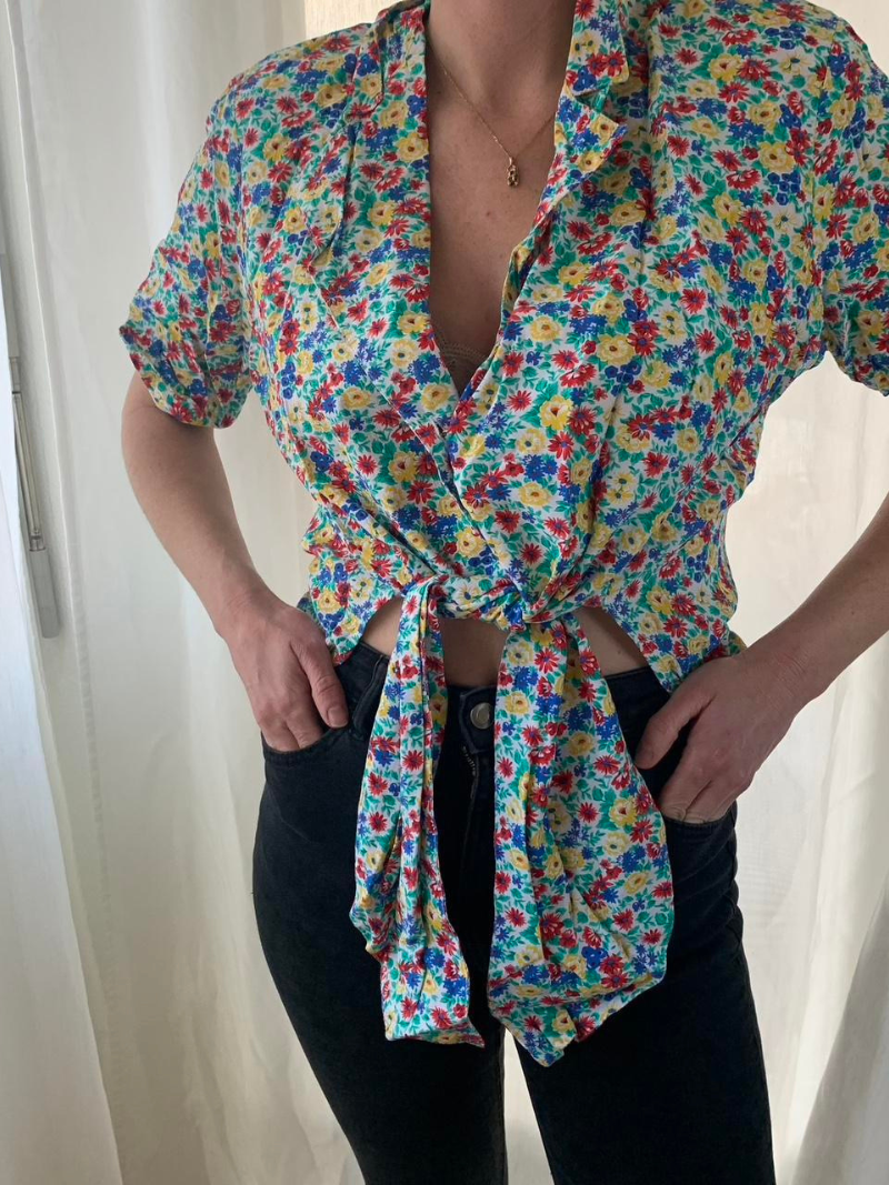Vintage Floral Blouse
