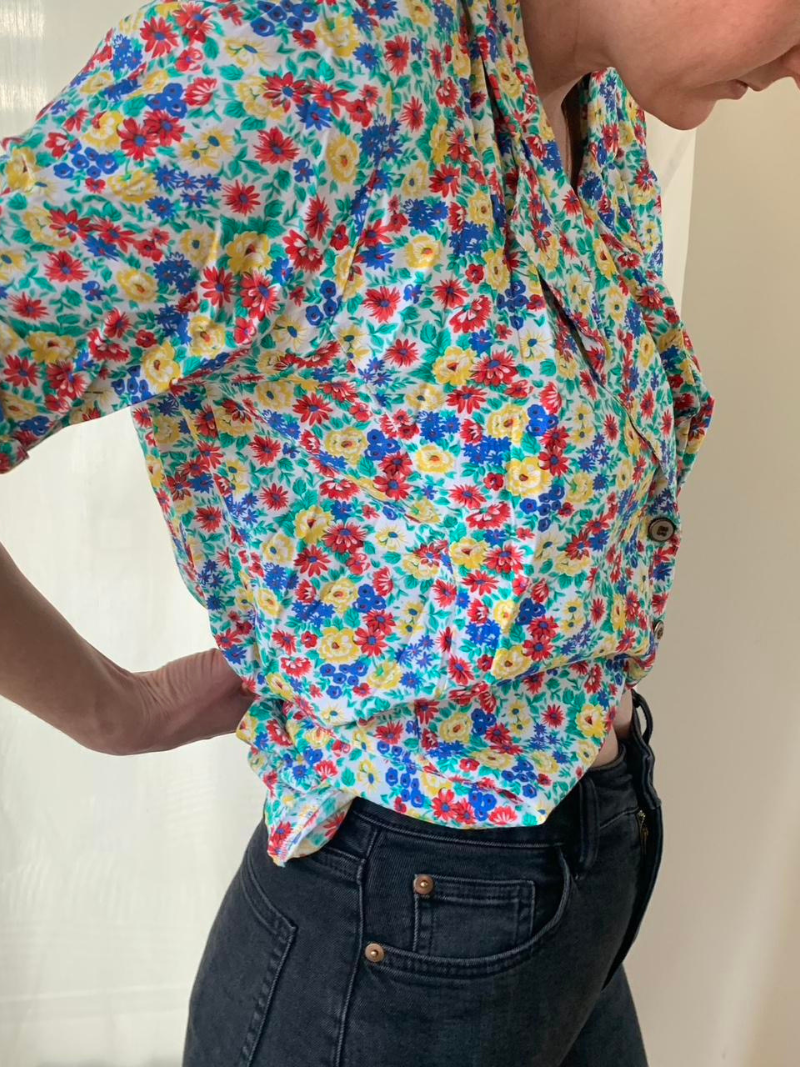 Vintage Floral Blouse