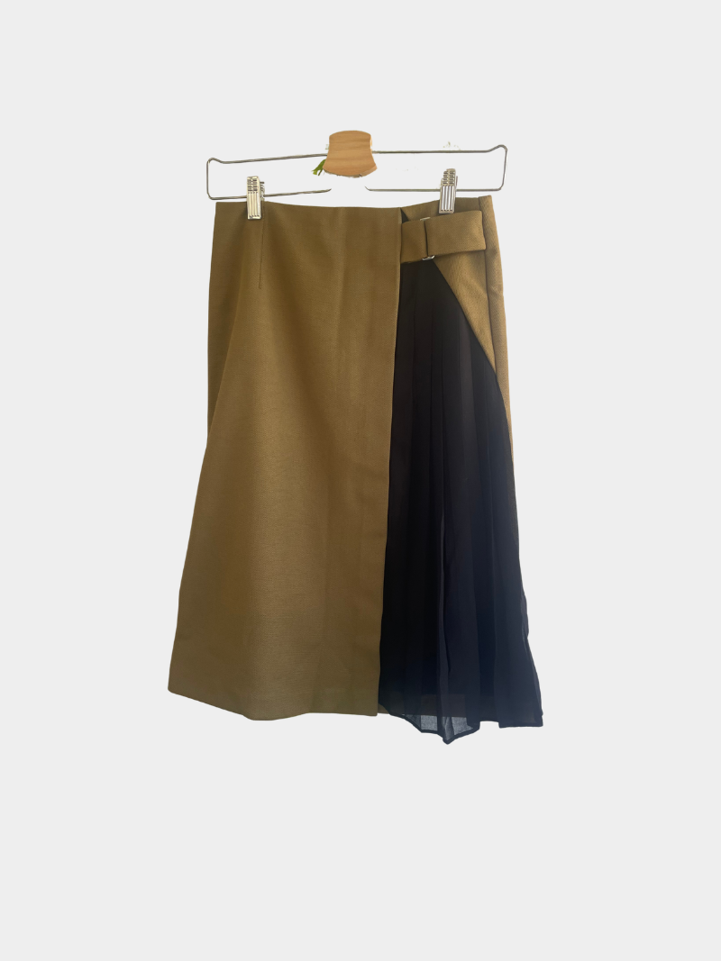 Olive/Khaki & Black Skirt