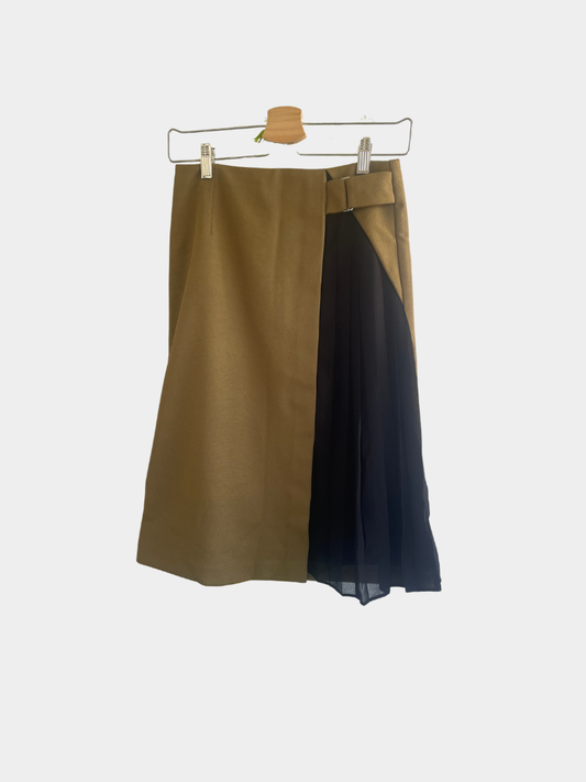 Olive/Khaki & Black Skirt