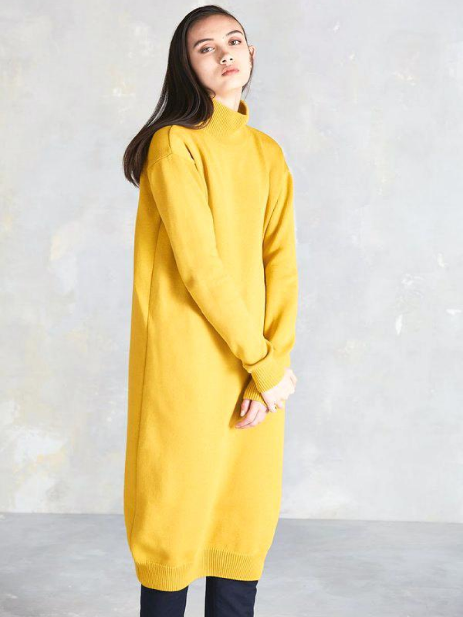 Kowtow Sweater Dress Yellow (M)