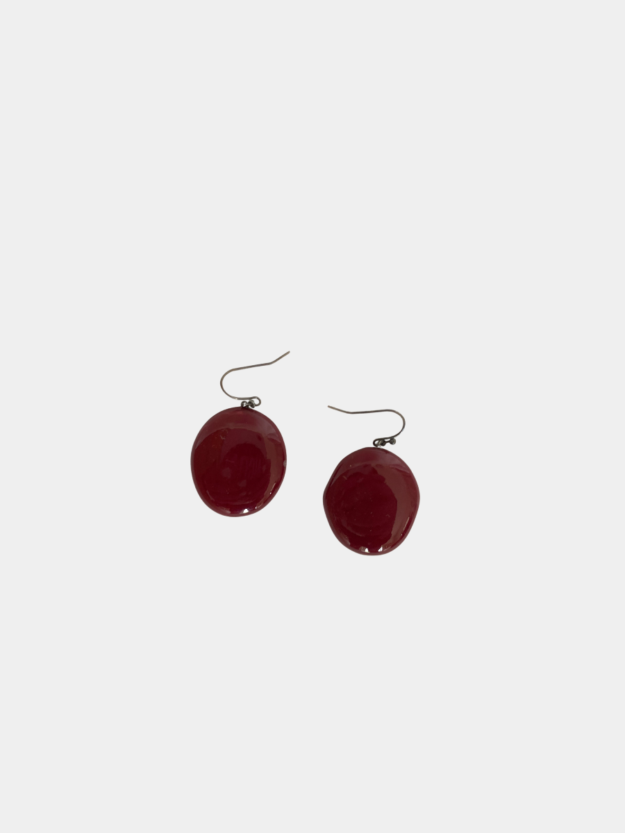 Maroon Earrings