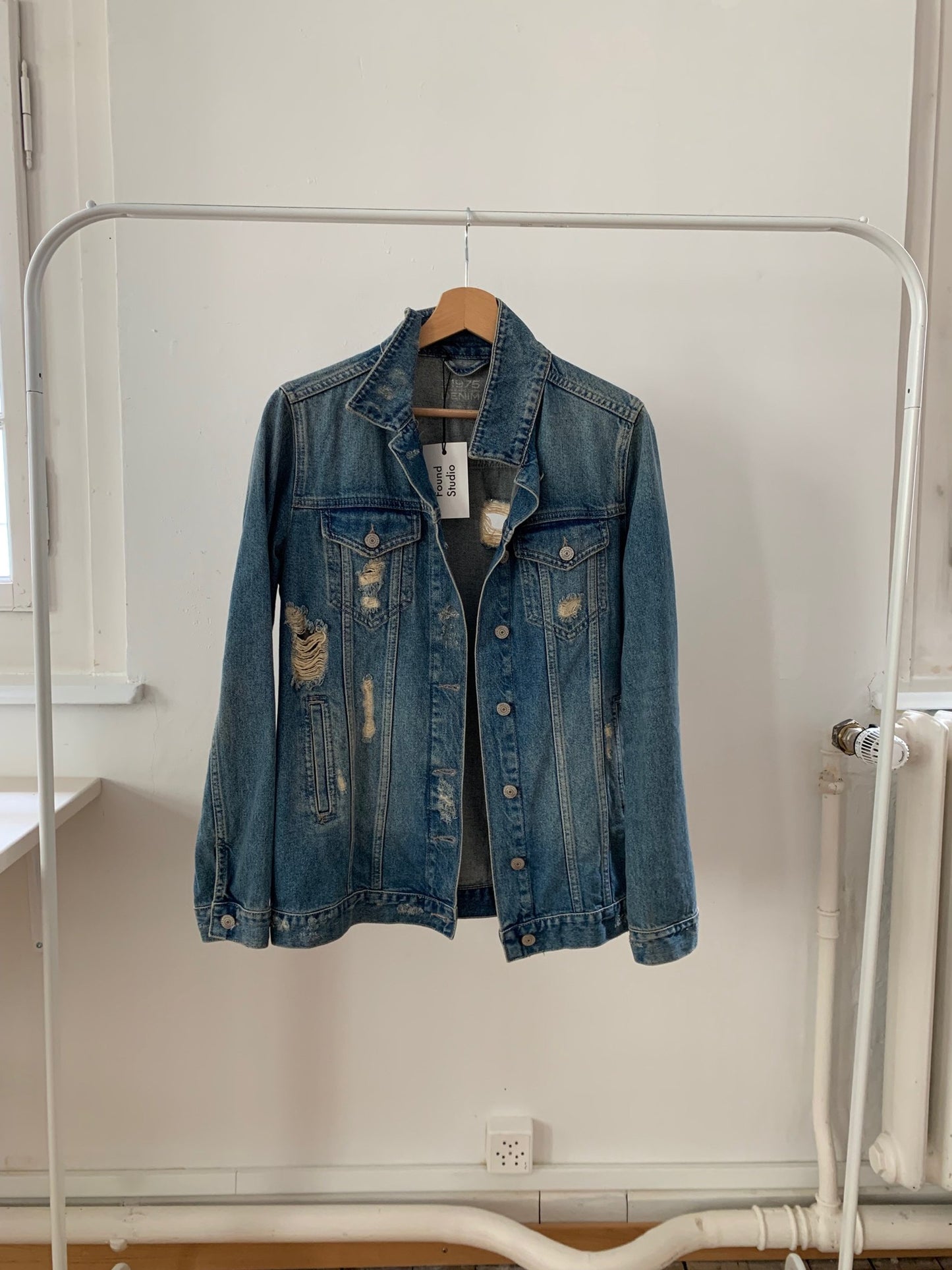 distressed jean jacket