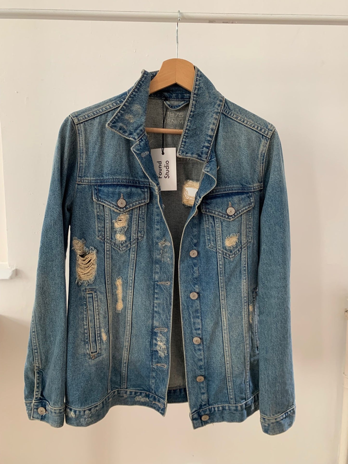 distressed jean jacket