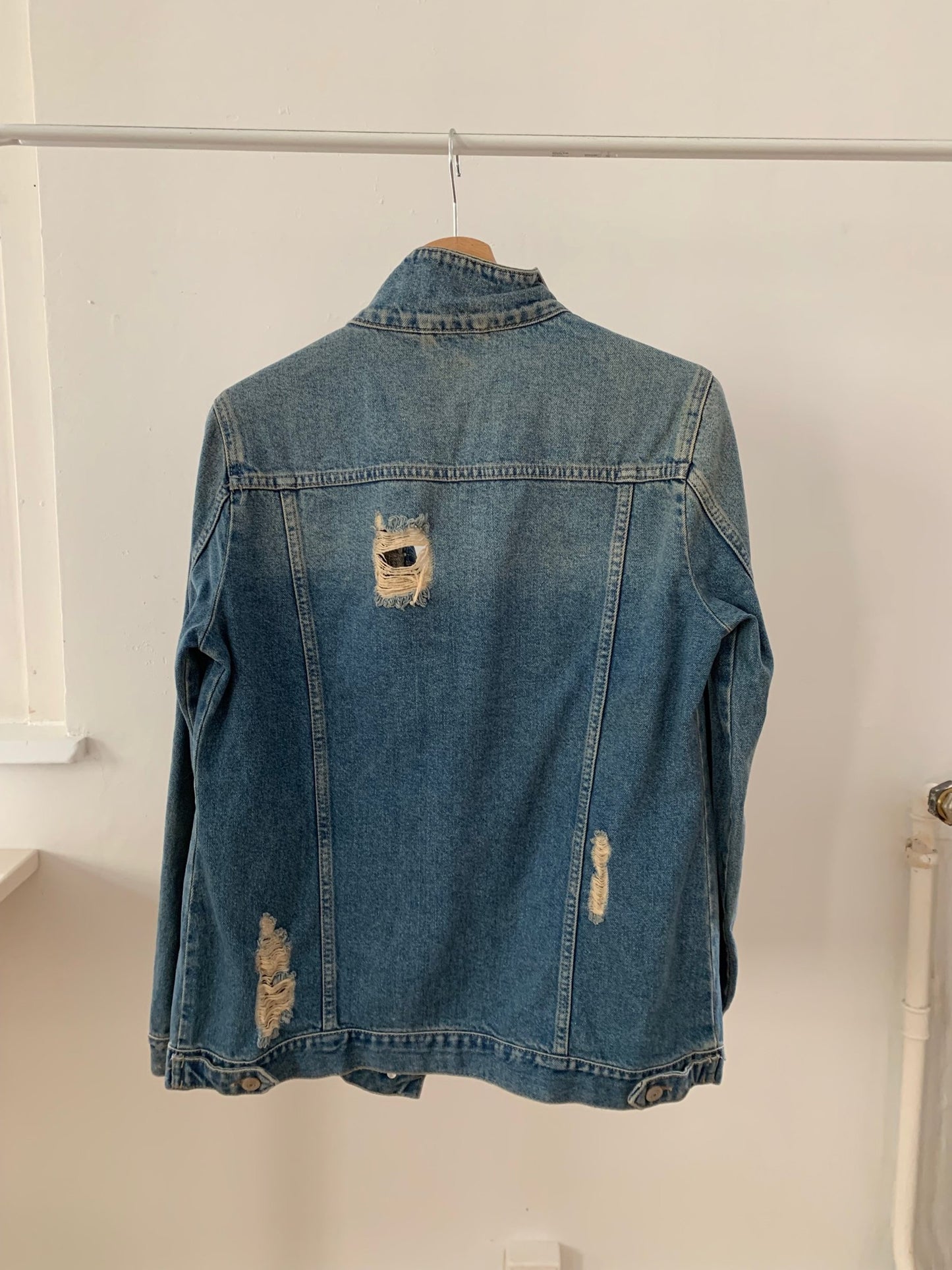 distressed jean jacket