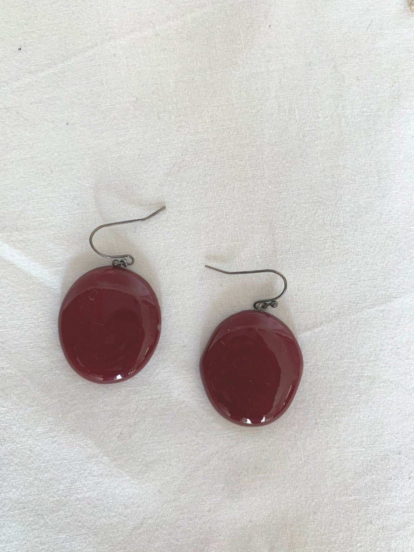 Maroon Earrings