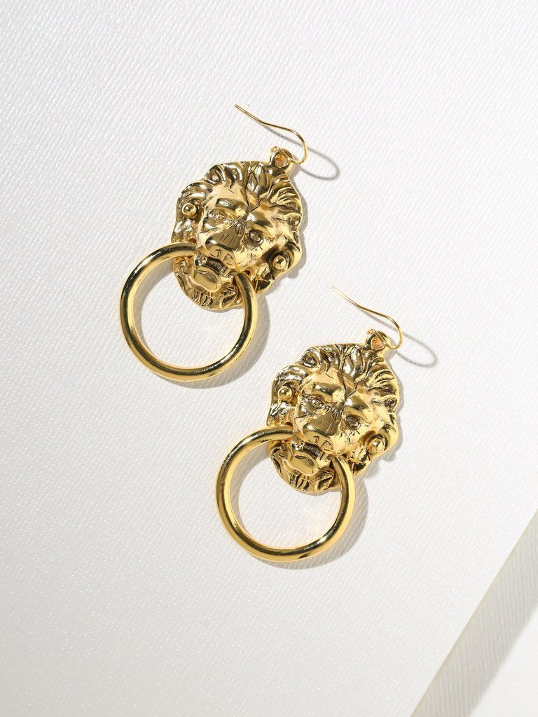 Lion's Head Door Knocker Earrings