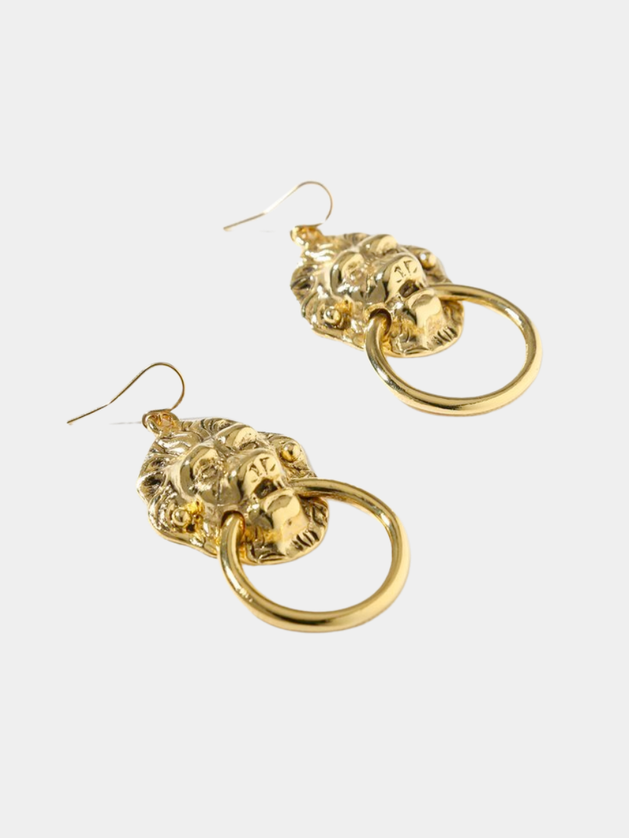 Lion's Head Door Knocker Earrings